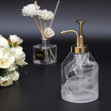 Keuken Badkamer Aanrecht Glas Zeepdispenser Gouden Pomp Hervulbare Afwasmiddel Handzeeplotion Elegante stijl voor thuiskantoor Luxe hotel