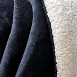 Sherpa knuffeldeken, pluizige hoogwaardige deken, superzachte fleecedeken als woonkamerdeken, sprei, warme banksprei, marineblauw, 152 x 203 cm