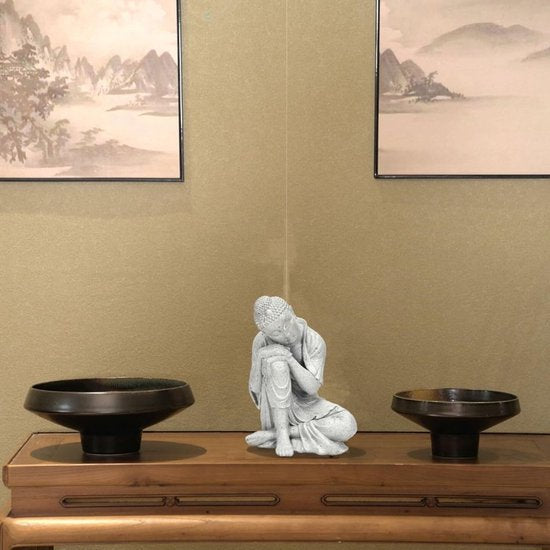 De Fengshui-decoratie heeft een lichtgrijze kleur Afmeting: 20 x 14,5 x 13,5 cm