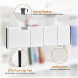 Schuifladenorganizer, set van 4 ladeverdelers, verstelbaar (28-44,5 cm, 10,5 cm hoog), antislip ladeverdeler, opbergsysteem voor keuken, slaapkamer, badkamer, commode, wit
