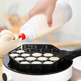 Handdeegmengfles, 1000 ml handdeegdispenser met maatmarkeringen en mengbal, voor pannenkoeken, wafels, pannenkoeken, cupcakes, keukengerei