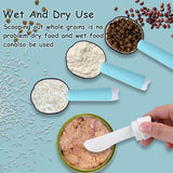 Hondenvoer-maatlepel, 1-delige huisdiervoerlepel, met schaal 250 ml, kattennatvoerlepel, nauwkeurige meting, gebruikt voor honden, katten, rijst, meel, sojabonen en andere granen (blauw)