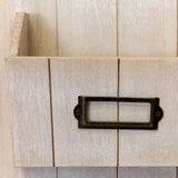 Elegante wandorganizer - memobord met krijtbord, sleutelbord en 2 houten vakken, 61 x 50 x 6 cm, houten wandgarderobe