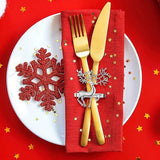 12 stuks kerstrendier servetringen, 6 cm zilveren eland servettenhouder rendier servettengesp voor Kerstmis, lunch, Thanksgiving, feest, vakantie, bruiloft, tafeldecoratie