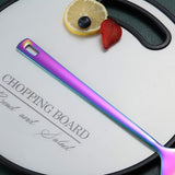 Regenboog keukengereiset, 13-delige roestvrijstalen kookgereiset met titanium regenboogcoating, keukengereiset met bestekhouder voor antiaanbakpannen (13-packs)