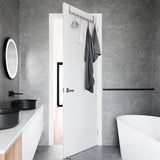 Deurhanger van roestvrij staal, afneembare deurhaak met 8 haken, roestvrij staal, roestvrij, deurhanger voor de deur, zonder boren, kledinghaak, deurhangerrail voor deurscharnier, dikte tot 2 cm