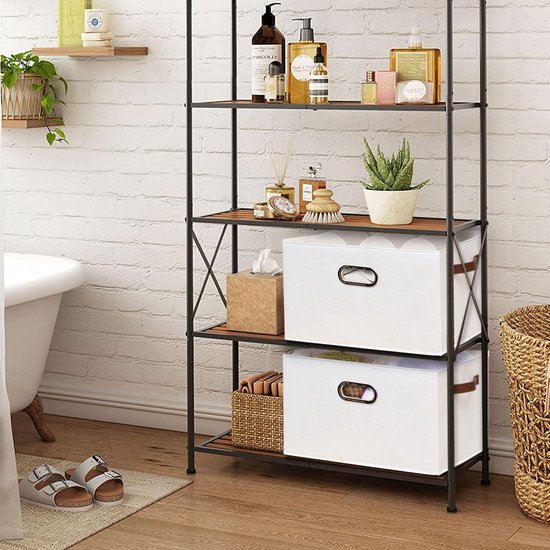 Set van 3 opvouwbare opbergdozen, open plank voor slaapkamer, woonkamer, kinderkamer, badkamer (wit, 33 x 23 x 20 cm) Vertaling: Set van 3 opvouwbare opbergdozen, open plank voor slaapkamer, woonkamer, kinderkamer, badkamer (wit, 33 x 23 x 20 cm)