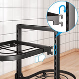 Pan houder, 4 verdiepingen verwijderbare en in hoogte verstelbare Pot Rack Pot deksel houder voor Kabinet Pannen Organizer Pot Deksel snijplank opslag, deksel houder roestvrij staal, dubbelzijdig