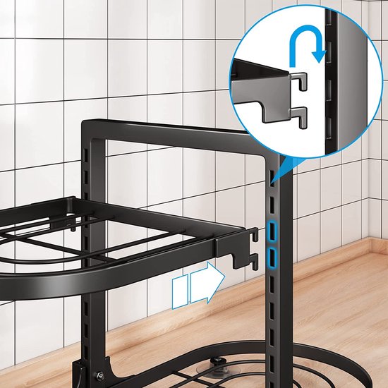 Pan houder, 4 verdiepingen verwijderbare en in hoogte verstelbare Pot Rack Pot deksel houder voor Kabinet Pannen Organizer Pot Deksel snijplank opslag, deksel houder roestvrij staal, dubbelzijdig