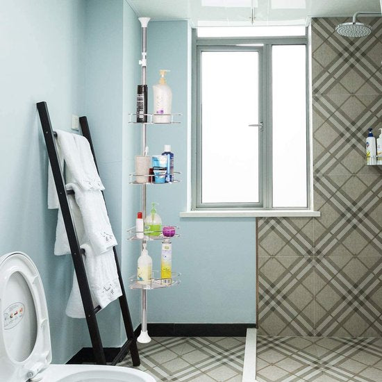 Telescopisch premium doucherek in hoogte verstelbaar badkamerrek - 190-280 cm