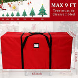 Kerstboomtas extra groot 165 x 38 x 79 cm, 600D Oxford kerstboomopbergtas voor kerstboom van 2,7 m met versterkte handvatten en dubbele ritssluiting