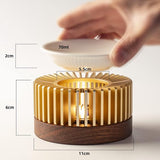 Oliebrander, theelichtje, kan als warmer worden gebruikt, geurolielamp, geweldig nachteffect, aromalamp sfeer gemaakt van geanodiseerd aluminium, aromalamp, aromaverspreider (rosé goud)