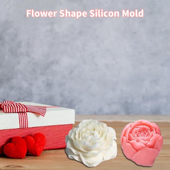 Siliconen vorm, bloemen, siliconen vorm, kaarsen, rozenkbol, siliconen vormen, 3D-bloem, kaarsvormen, siliconen, 3D-bloemen, siliconen zeepvorm, om zelf te vormen, geurkaarsen, zeep voor