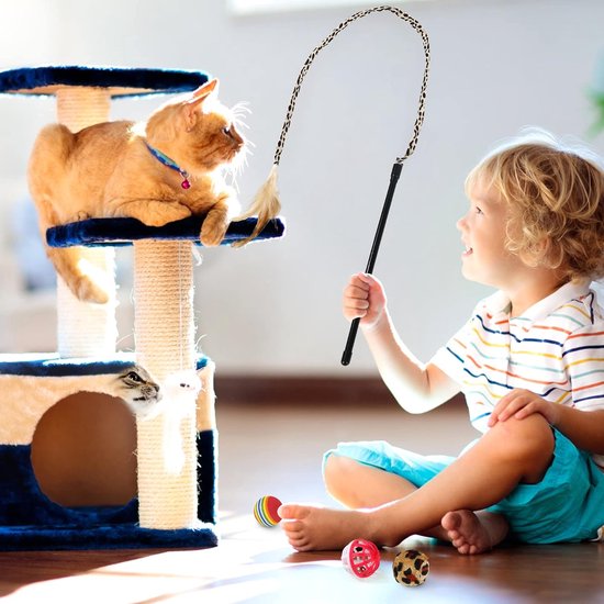 Kattenspeelgoed, 21 stuks, kattenspeelgoedset met kattentunnel, ballen, springspeelgoed, pluche speelgoed, speelgoedmuizen, teaser voor kitty, konijnen, puppy's
