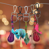 Verschillende metalen karabijnhaken, sleutelhangers, haken met D-ring (verpakking van 16 stuks), 26 mm breed, draaibare karabijnhaak, klein, karabijnhaak voor sieraden, handtassen,