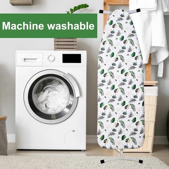 Strijkplankhoes, 120 x 40 cm, voor stoomstrijkijzer, strijkplankovertrek van 100% katoen met extra dikke bekleding voor strijkoppervlakmaten 120-128 x 40-48 cm