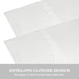 2-pack baby-kinderkussenslopen Peuterkussensloop Reiskussensloop Zacht Ademend Envelopstijl voor jongens Meisjes Beddengoed 49x36cm Machinewasbaar (wit)