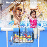 Zwembadopbergmand, 2 stuks frame, zwembadkoord met bekerhouder, opvouwbare tuinzwembad, organizer, opbergdoos, zwembad, zijmand voor bovengronds zwembad, kinderzwembad, zwembadaccessoires,