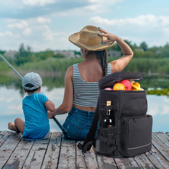 Koelrugzak, 35 L, thermische rugzak, koeltas, waterdichte picknickrugzak met flesopener voor picknick, kamperen, strand, wandelen, reizen, winkelen
