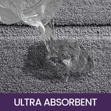 Badkamertapijt 60 x 110 cm, badmat antislip wasbare zachte badmat, microvezel absorberende badmat, badmatten voor badkuip, doucheruimte en badkamer - grijs