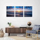 Landschap canvas foto's voor woonkamer badkamer 3 stuks zand strand landschap schilderij wanddecoratie voor slaapkamer eetkamer kantoor keuken, eerste housewarming cadeau voor het huis