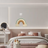 Kamerdecoratie, macramé, regenboog, wanddecoratie, handgeweven wolken, regenboog, macramé, wandtapijt, gevlochten koord, regenbooghanger in Scandinavische stijl, voor kinderslaapzaal,