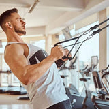 Handgrepen voor fitnessbanden, voor weerstandsbanden, krachttraining en cardio-training, fitnessapparaten, 6 stuks eenhandsgreep, weerstandsbanden, accessoires, vervanging, training aan kabel,