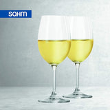 Witte wijnglazen, set van 6, 450 ml, witte wijn, vaatwasmachinebestendige witte wijnglazen, duurzame wijnglazen, witte wijn