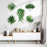 3D groene planten muurstickers, muurtattoo planten groen, muurstickers groene klimop bladeren muursticker, 3D muurstickers planten voor keuken, slaapkamer, woonkamer