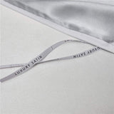 Luxe satijnen dekbedovertrek, 200 x 220 cm, 3-delig - glad, glanzend, zijdeachtig, aangenaam glanzend satijn, polyester, beddengoedset met kussensloop 80 x 80 cm - Grijs