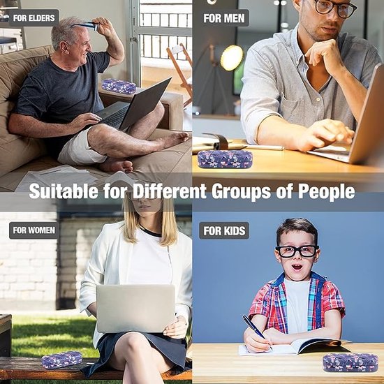 Hardcase brillenkoker, PU lederen brillenetui, krasbestendige draagbare brillenbox met reinigingsdoek, harde schaal, etui, brillenorganizer, brillenopslag voor zonnebril leesbril