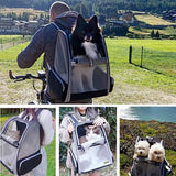 Hondenrugzak, kattenrugzak met mesh voor kleine honden, katten, puppy's, ademend en opvouwbaar, comfortabel, voor katten, goedgekeurd voor wandelen, reizen, kamperen in de open lucht
