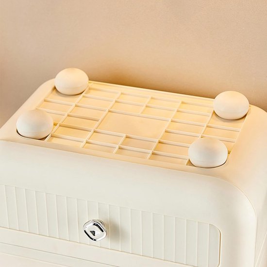 Make-up organizer met deksel en 2 laden, stofdicht, grote capaciteit, beauty-organizer voor kaptafel, badkamer, slaapkamer