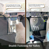 Hondenautostoelhoes met mesh-kijkvenster, en waterdichte huisdierautostoelhoes met zijkleppen, universele pasvorm voor de meeste auto's, heide zwart, S