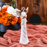Beschermengel, figuur, gebed, engel, sculptuur, geschenken voor vrouwen, aanmoediging, standbeeld, liefde, sympathie, dankbaarheid, verdriet, vriendschap (19 cm)