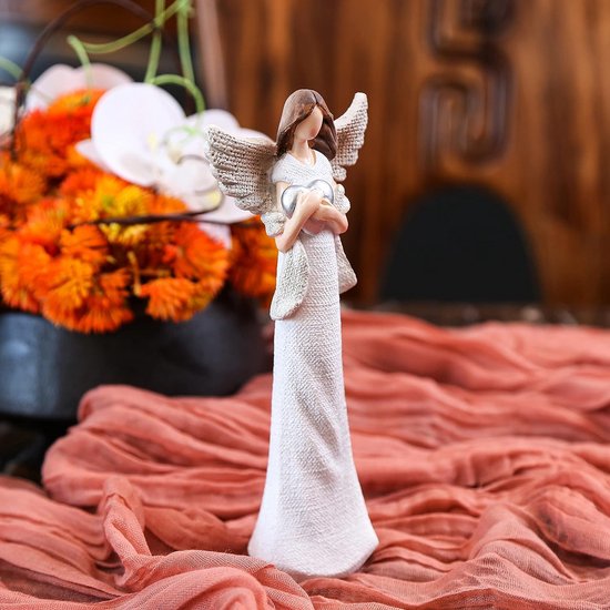 Beschermengel, figuur, gebed, engel, sculptuur, geschenken voor vrouwen, aanmoediging, standbeeld, liefde, sympathie, dankbaarheid, verdriet, vriendschap (19 cm)