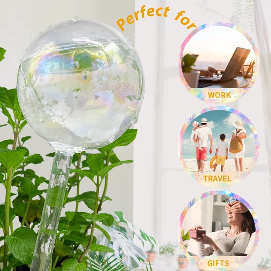 Waterdispenser, glazen irrigatieballen met elegante geschenkdoos, plantenirrigatie voor vakantieplanten, zelfbewateringsapparaat voor binnen- en buitenplanten, 2 stuks