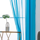 Voilegordijnen, 2-delige set, transparant, polyester, met lussen, luchtig, decoratief, voor slaapkamer en woonkamer