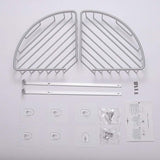 Doucherek zonder boren badkamerrek roestvrij, zelfklevende accessoires zonder stansen aluminium Geef een zeepkist 2 etages zilver