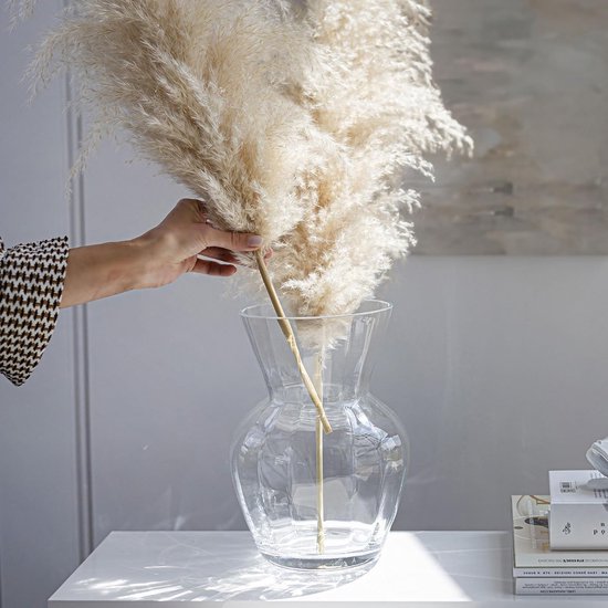 Vaas,hoogte: 27,5 cm, diameter: 19,5.transparant