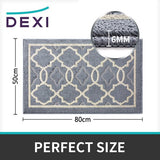 Deurmat binnen 50 x 80 cm, wasbaar, vuilvangmat, antislip, voetmat, binnen, waterabsorberende voetmatten, huisdeur, deurmat, deurmat, lichtgrijs
