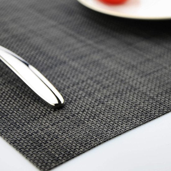 Placemats, 4 stuks, anti-slip, afwasbaar, gemaakt van pvc, hittebestendig en vuilafstotend, voor keuken en eetttafel