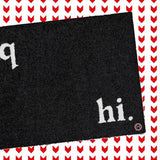 Hi Bye Deurmat 75 x 50 cm zwart nylonvezels robuust ontwerp vuilvangmat met spreuk – deurmat wasbaar buiten en binnen