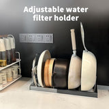 Dekselhouder, roestvrije pannenhouder, pannenorganizer, multifunctioneel telescopisch opbergrek, verstelbaar potdeksel, opslag, voor keukengerei, deksel, pannenorganizer