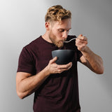 Bowl Mueslikommen, set van 12, onbreekbaar, 750 ml dessertkommen, soepkommen, kommen en kommen set van kunststof (antraciet zwart, 12 x 750 ml)