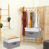 Opbergdozen met deksels, 3-pack, opvouwbare opbergbak met handvat, voor het, 45x30x30cm