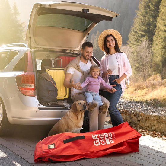 Transporttas kinderwagen (rood, klein) - reistas/beschermhoes vliegtuig - buggytas 120 x 37cm