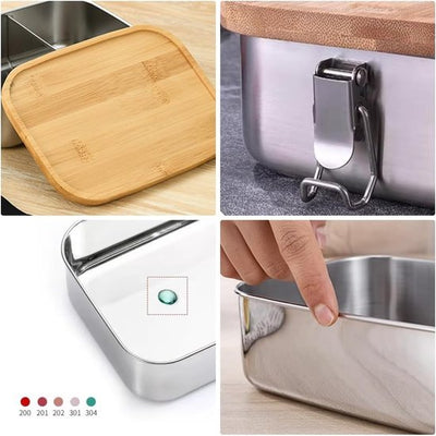 Selbro ® Broodtrommel voor kinderen met 6 vakken, TÜV-getest, Bento Box, lekvrij