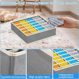 Lade-organisatiesysteem, opbergdozen voor ondergoed, set van 8, opvouwbare lade-organizer-lade, voor het opbergen van sokken, stropdassen, pyjamabroeken en andere accessoires