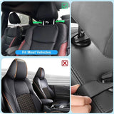 Auto achterbank-organizer voor de autohoofdsteunen, opbergdoos voor autostoelen met 2 bekerhouders, zakdoekbox, 2 brillenhouders voor auto, multifunctionele auto-organizer